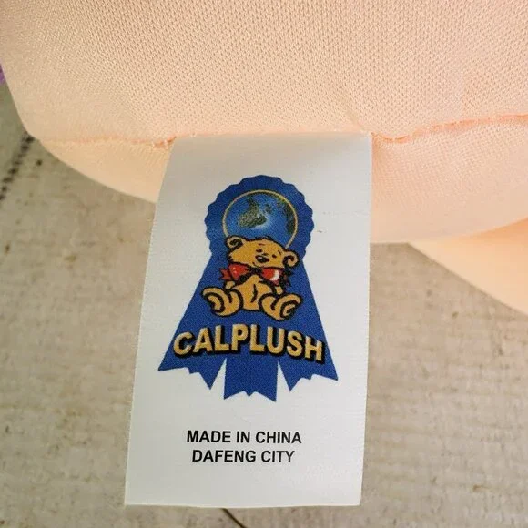 Large 24" Calplush CUTIE DOLLS Girl Purple Floral Butterfly Doll Plush W Tags - Picture 7 of 16